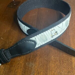 Kids navy and white golf theme belt